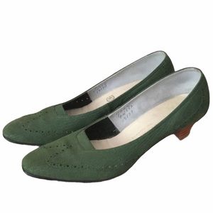 Ransohoffs John Marino green vintage pumps